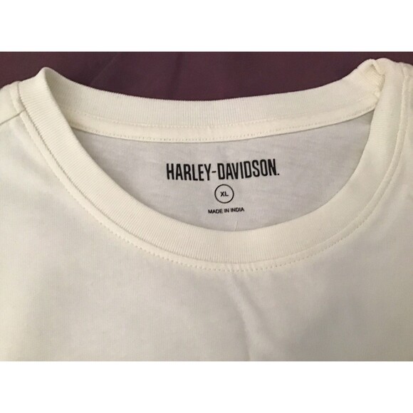 Harley Davidson HD Womens Watercolor Graphic Tee Off White Coconut 96104-VW XL - Picture 6 of 7